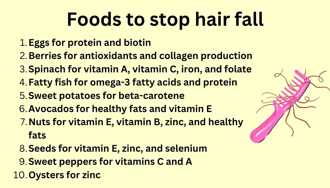 foods to stop hair fall