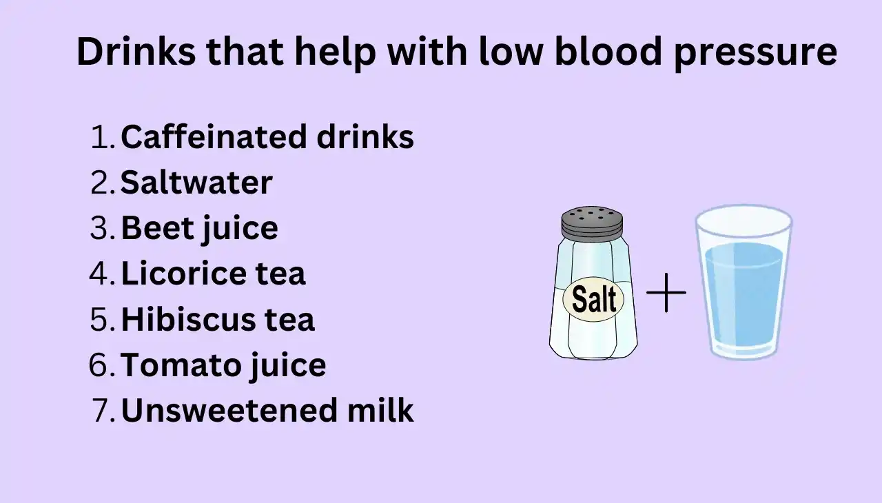 Drinks that help with low blood pressure